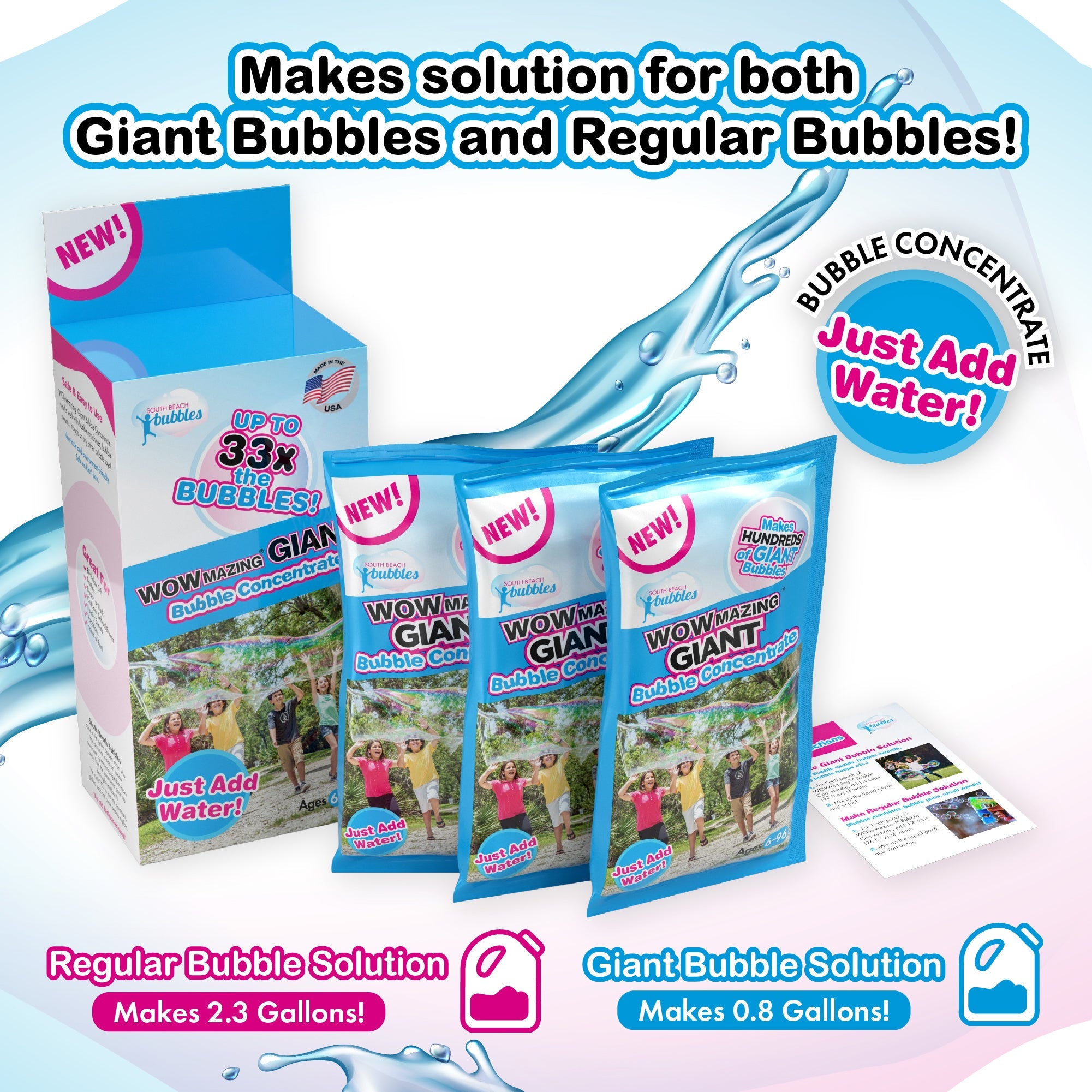 WOWmazing Bubble Concentrate Refill - pouches-pack - Just Add Water!