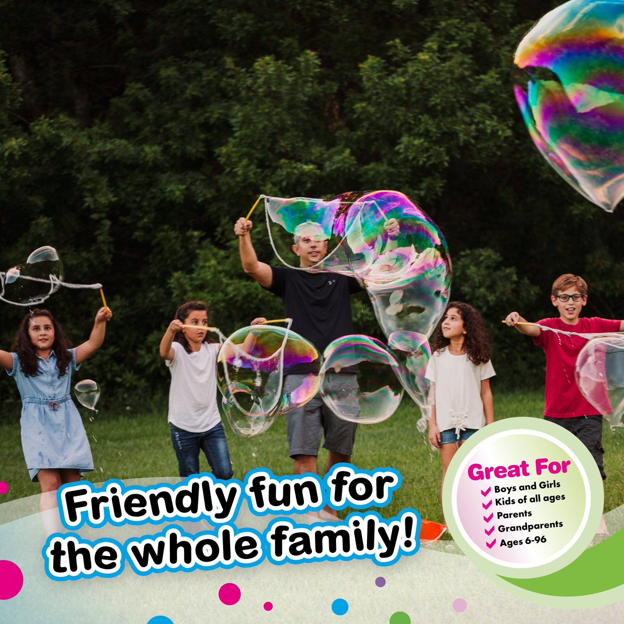 4 Big Bubble Wands: Making Giant Bubbles. Great birthday activity and party favor. Giant Bubble Solution Not Included.