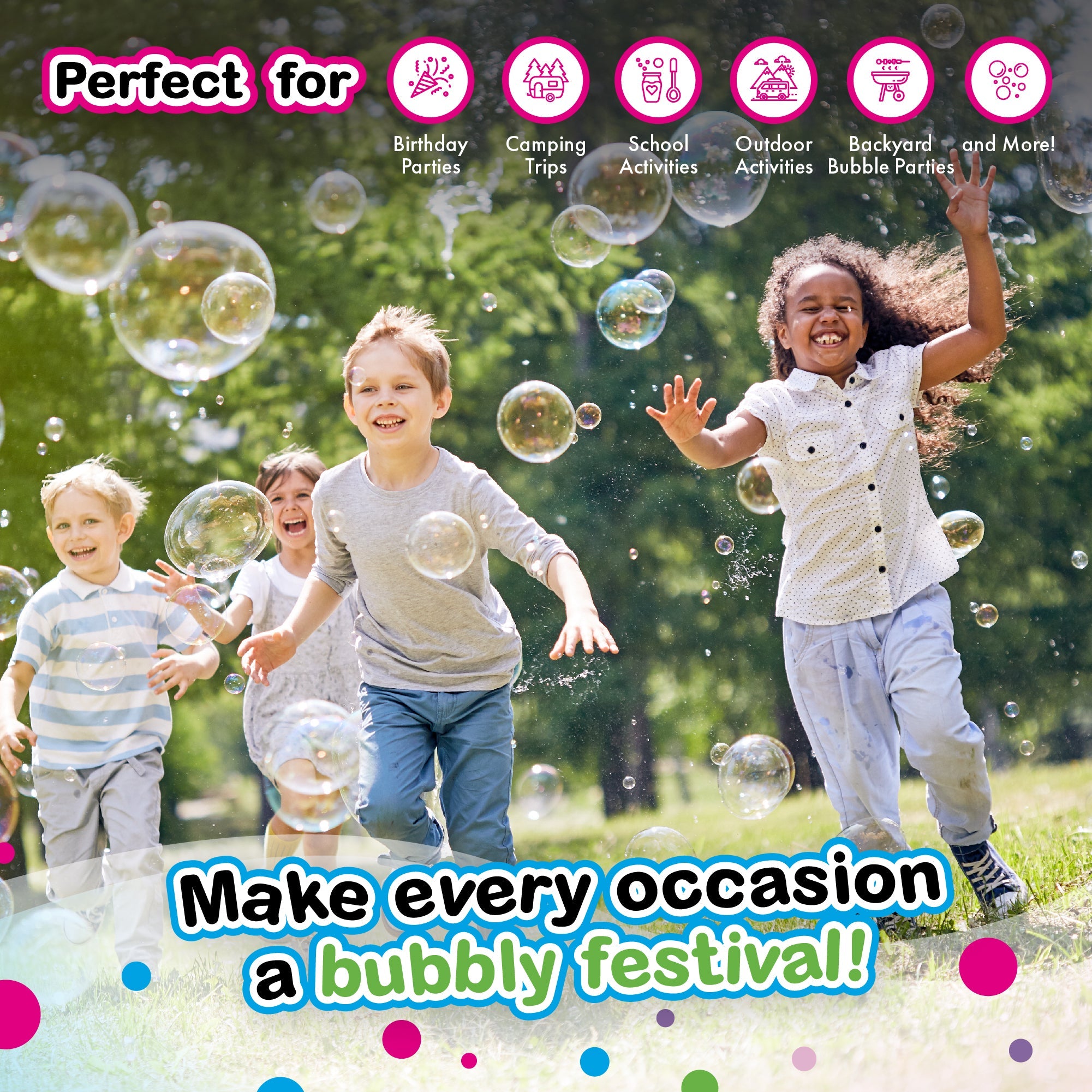 4 Big Bubble Wands: Making Giant Bubbles. Great birthday activity and party favor. Giant Bubble Solution Not Included.