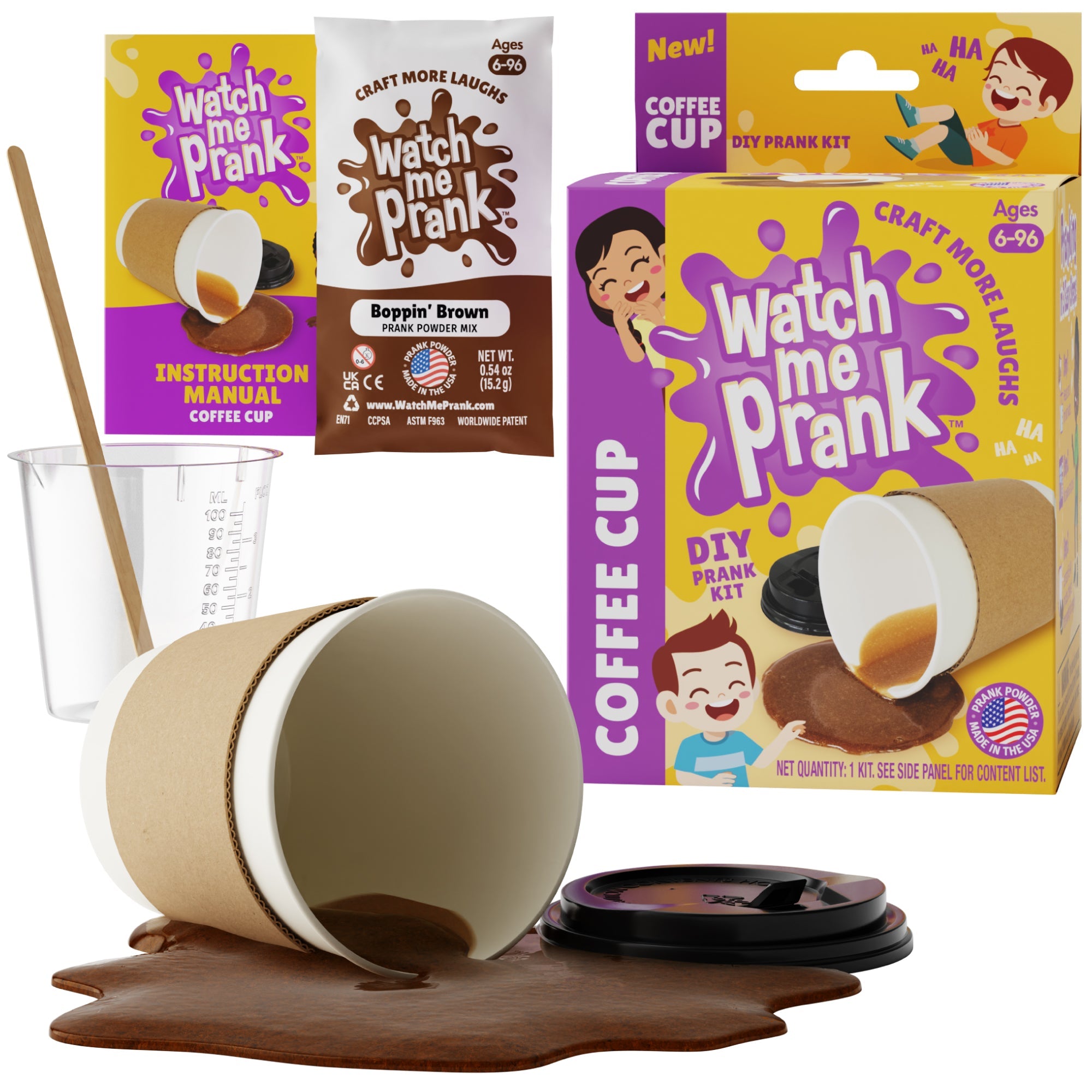 WatchMePrank DIY Coffee Cup Spill Prank Kit