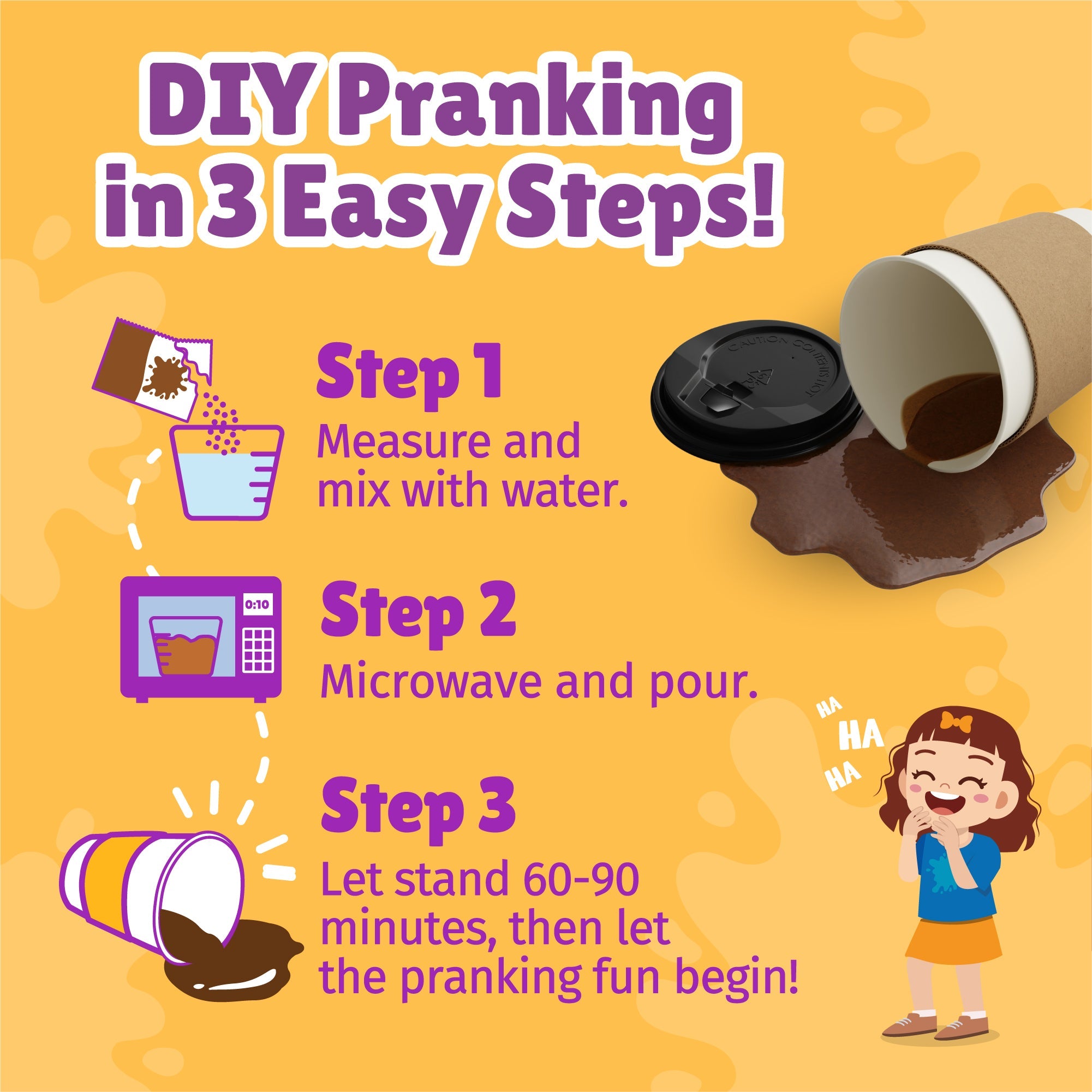 WatchMePrank DIY Coffee Cup Spill Prank Kit