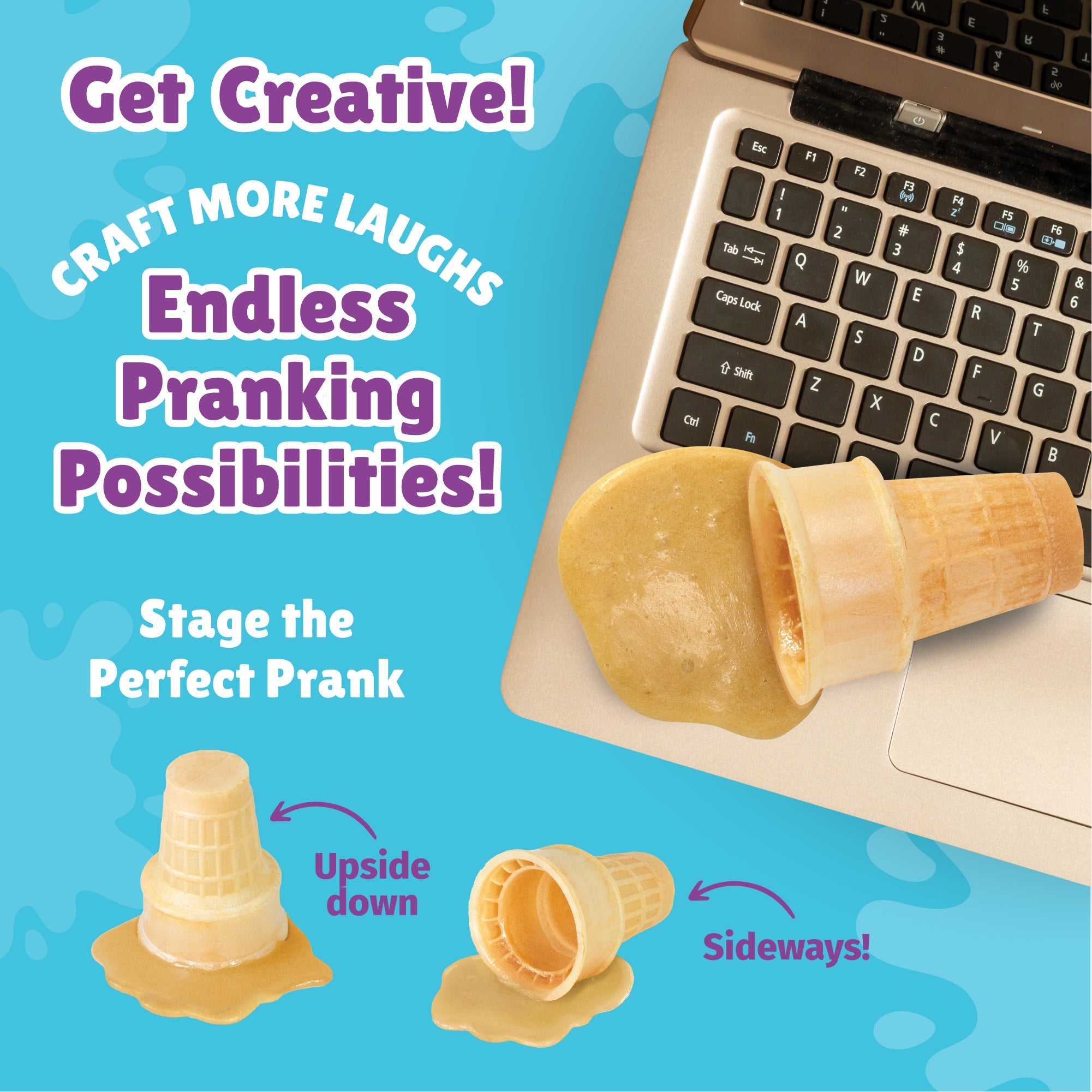 WatchMePrank DIY Ice Cream Cone Spill Prank kit