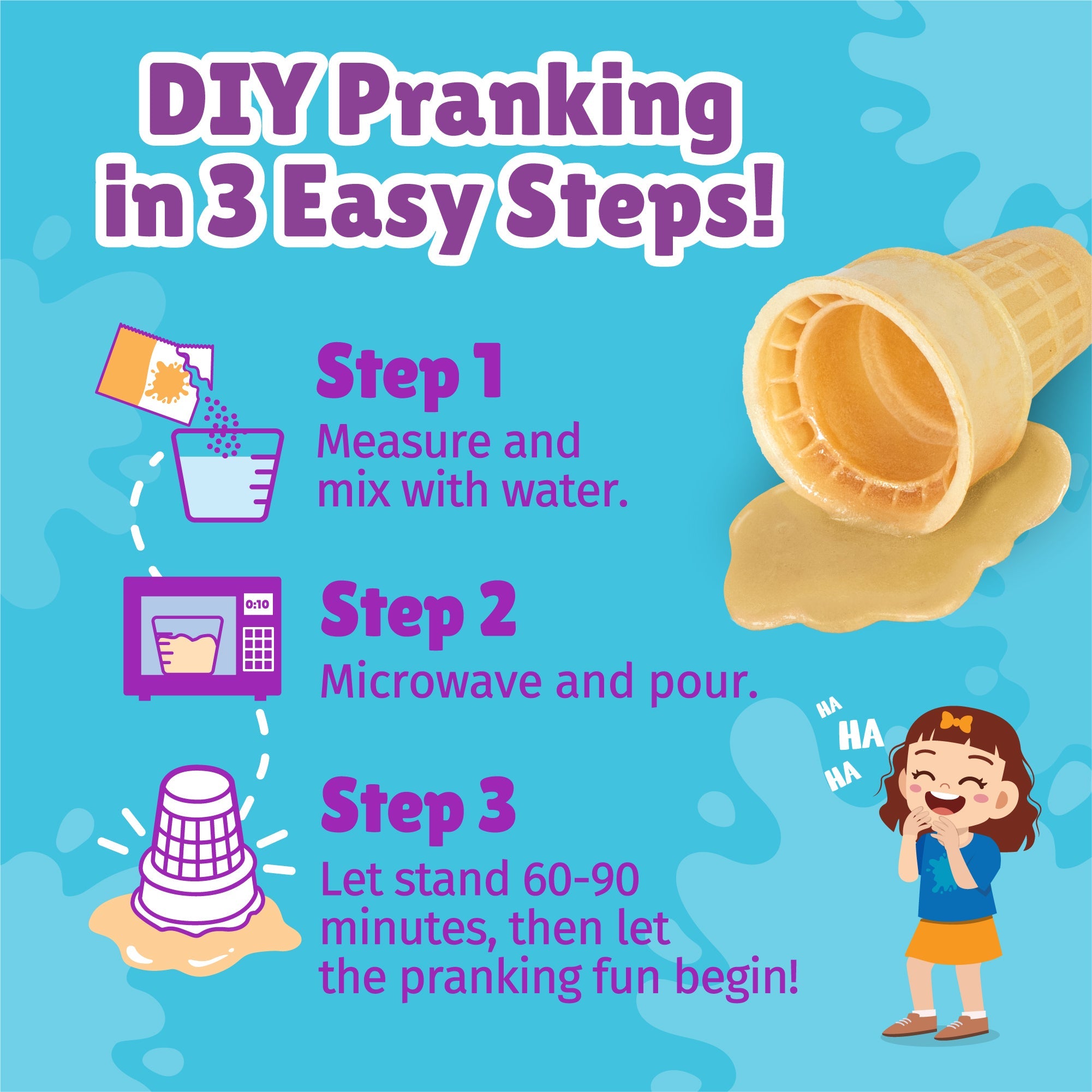 WatchMePrank DIY Ice Cream Cone Spill Prank kit