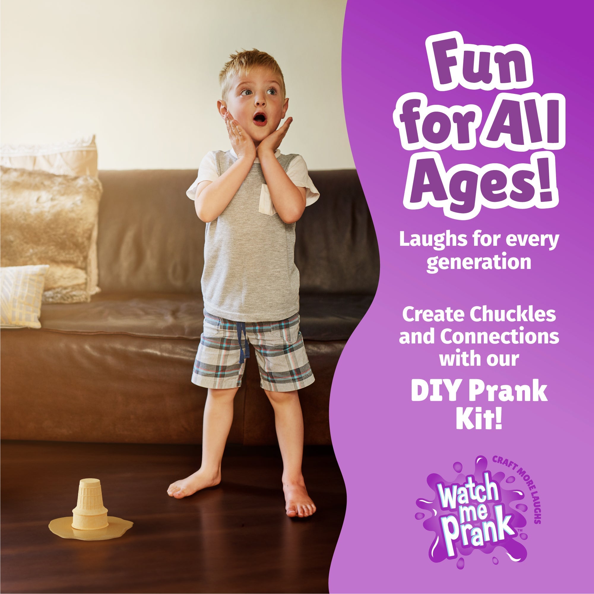 WatchMePrank DIY Ice Cream Cone Spill Prank kit