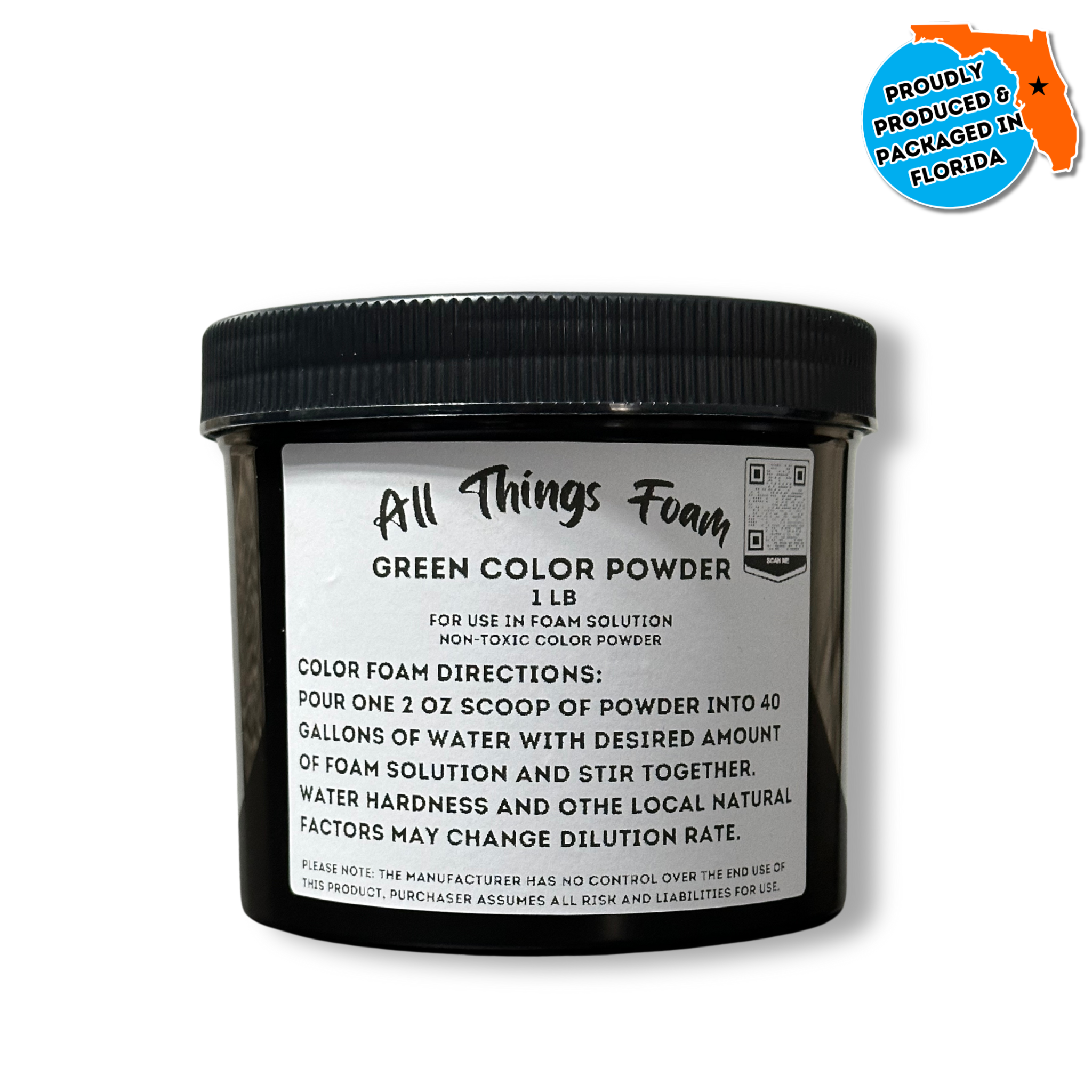 All Things Foam 1LB Green Color Powder Foam